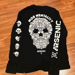 Black Long Sleeve Arsenic Shirt with Skull Design
